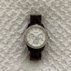 Fossil tortious colored watch